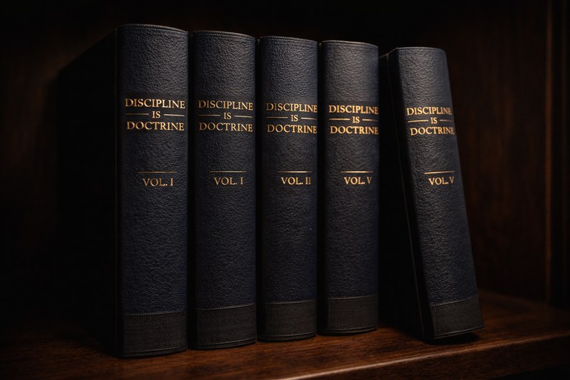 The Doctrine of Discipline book series visual